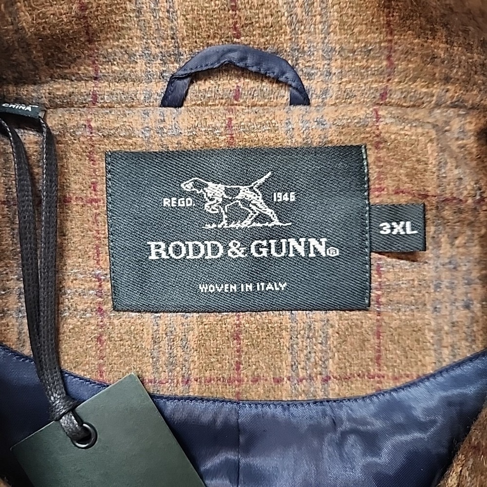 Rodd and Gunn Hampstead Wool Sport‎ Jacket Mens 3XL Nutmeg Plaid - Picture 2 of 9